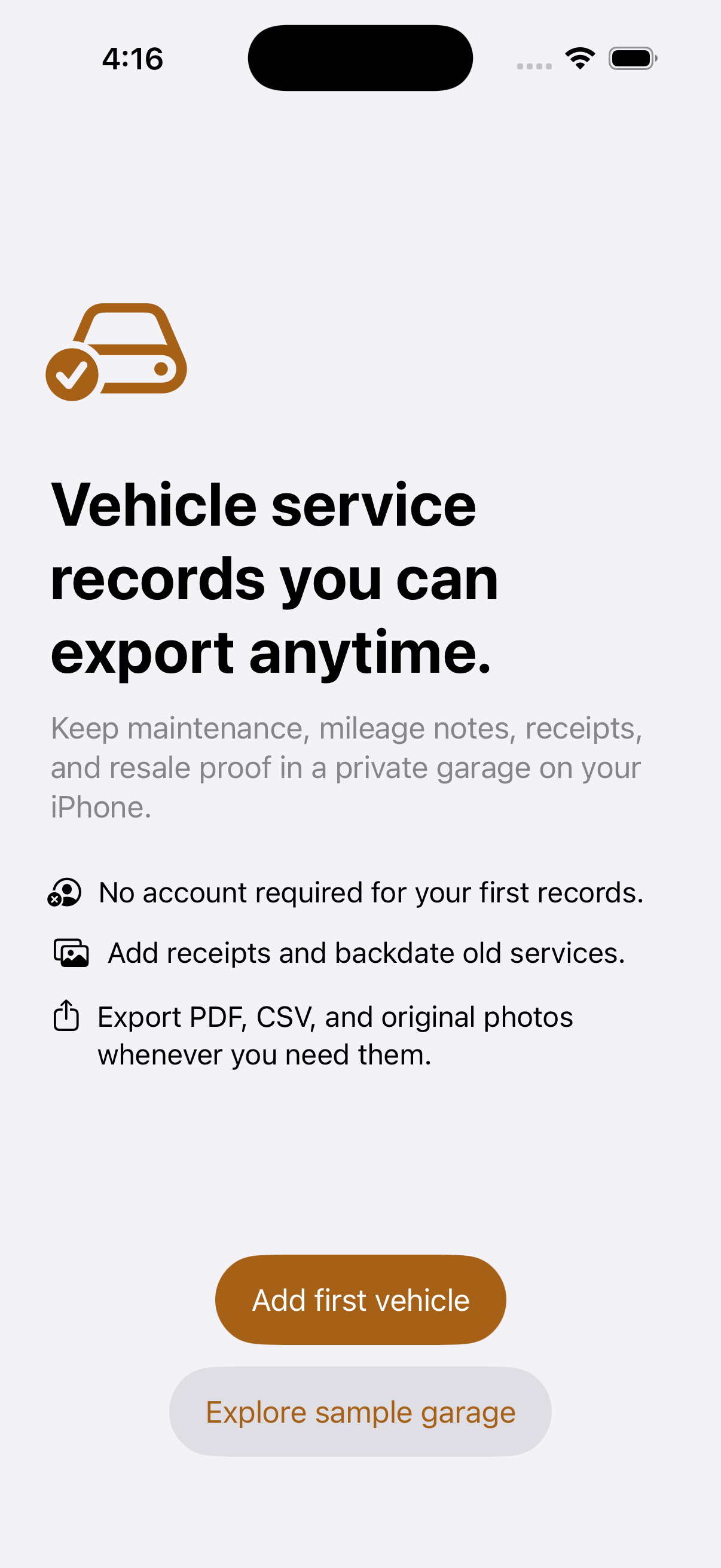 Garage Evidence screenshot 1
