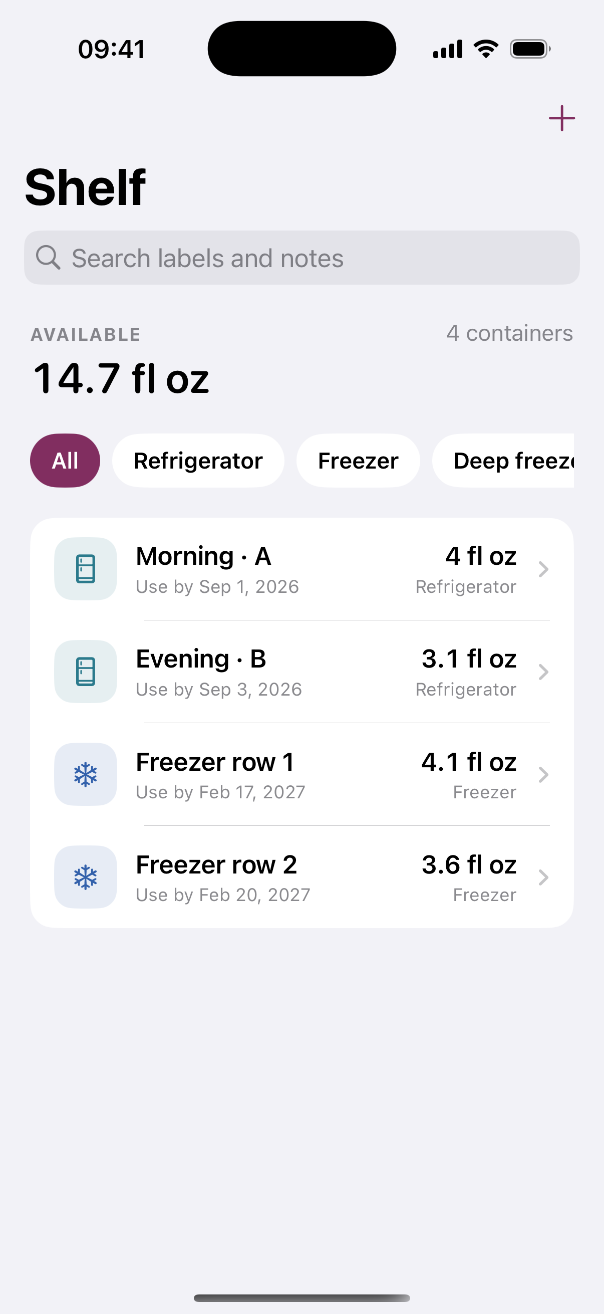 MilkShelf: Pumping Tracker screenshot 2