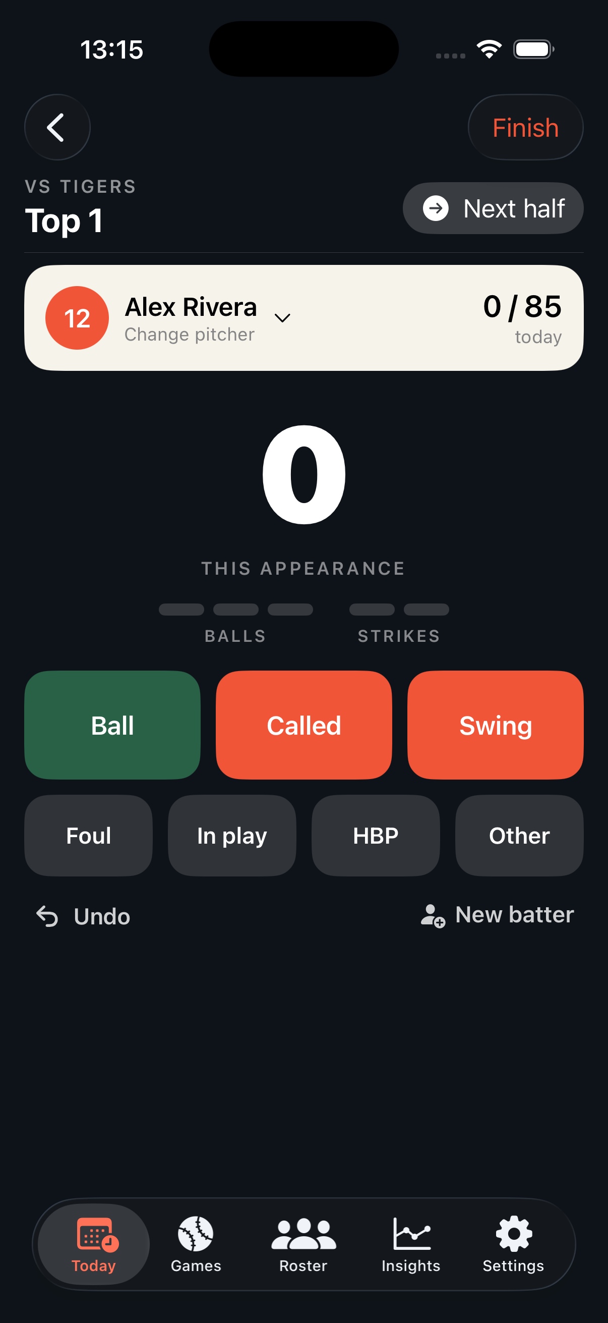 PitchRest: Pitch Count screenshot 2