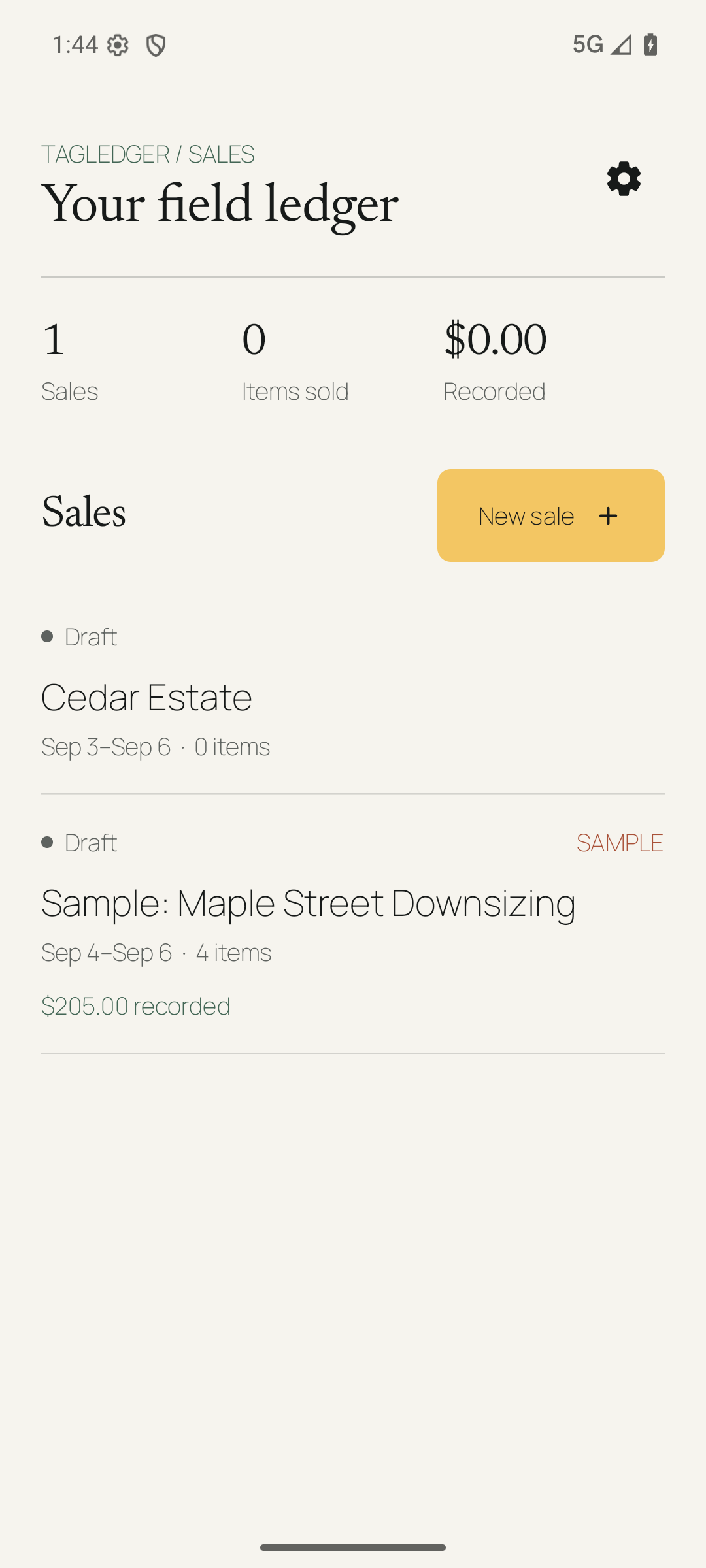 TagLedger: Estate Sale Manager screenshot 2